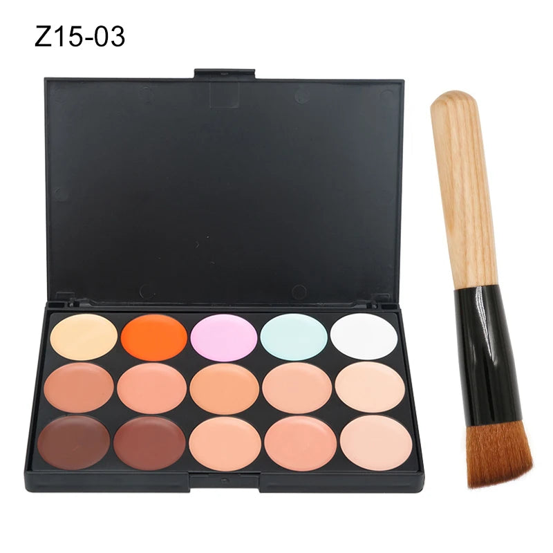Paleta de Corretivo Camuflagem para o Rosto com 15 Cores