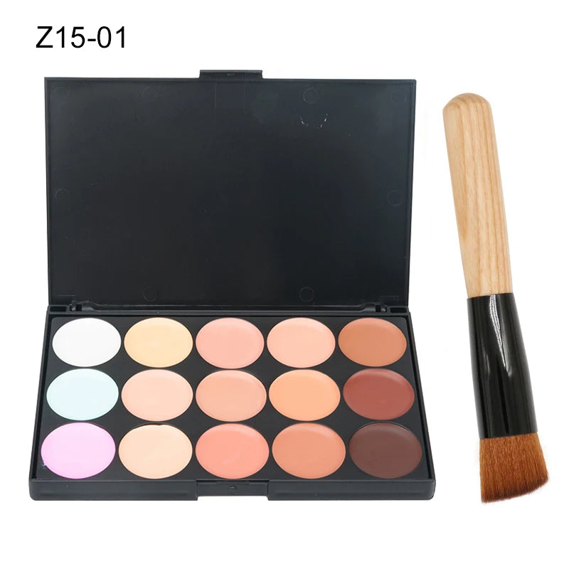 Paleta de Corretivo Camuflagem para o Rosto com 15 Cores
