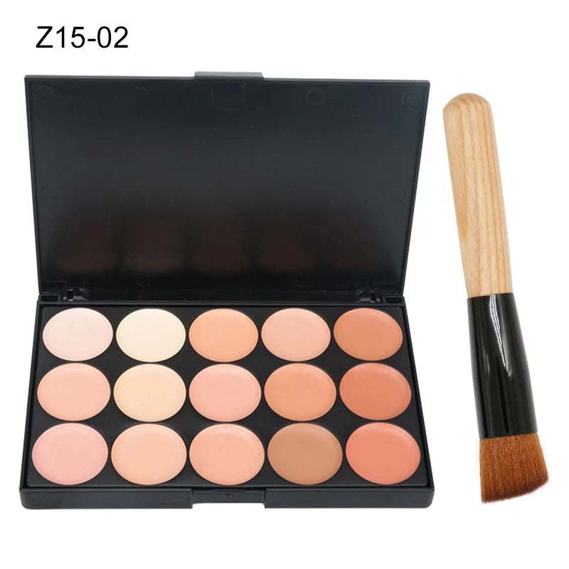 Paleta de Corretivo Camuflagem para o Rosto com 15 Cores