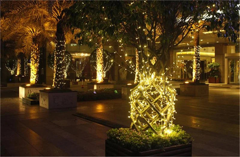 Luzes de Natal para Exterior - Fio de Luzes LED Decorativas 100M/10M/5M - Fairy Lights para Árvore, Festões e Decorações Festivas