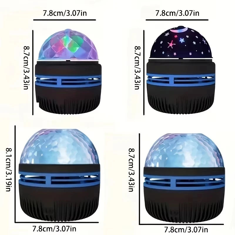 1pc Projetor de Estrela, Projetor de Galáxia, Projetor de Onda de Água do Oceano para Quarto, Luz de Noite com 7 Cores e Padrões para Decoração de Ambiente
