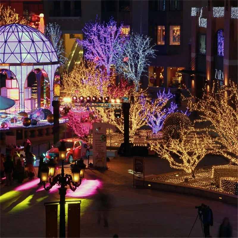 Luzes de Natal para Exterior - Fio de Luzes LED Decorativas 100M/10M/5M - Fairy Lights para Árvore, Festões e Decorações Festivas
