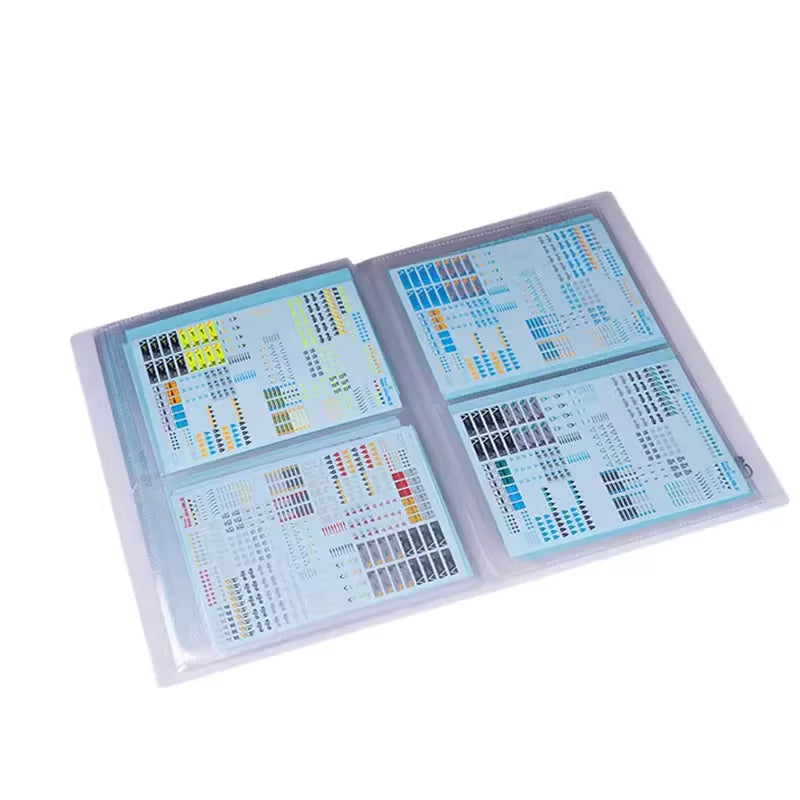 Organizador de Adesivos para Unhas - Estojo Vazio para Armazenamento de Adesivos e Decalques - Caixa Binder para Ferramentas de Design de Nail Art DIY