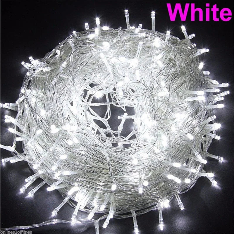 Luzes de Natal para Exterior - Fio de Luzes LED Decorativas 100M/10M/5M - Fairy Lights para Árvore, Festões e Decorações Festivas