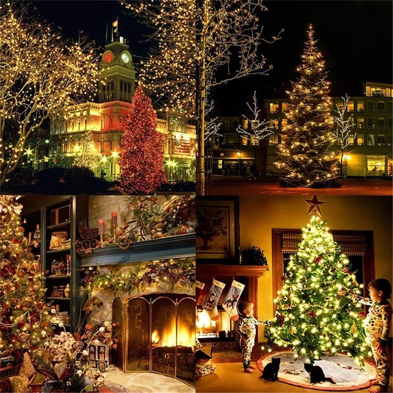 Luzes de Natal para Exterior - Fio de Luzes LED Decorativas 100M/10M/5M - Fairy Lights para Árvore, Festões e Decorações Festivas