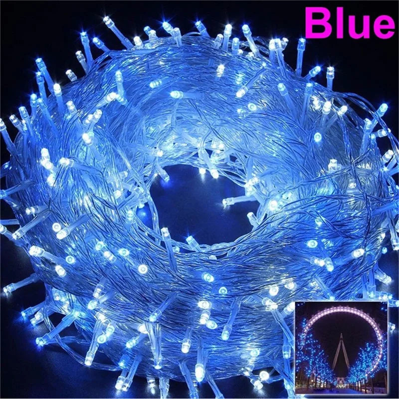 Luzes de Natal para Exterior - Fio de Luzes LED Decorativas 100M/10M/5M - Fairy Lights para Árvore, Festões e Decorações Festivas