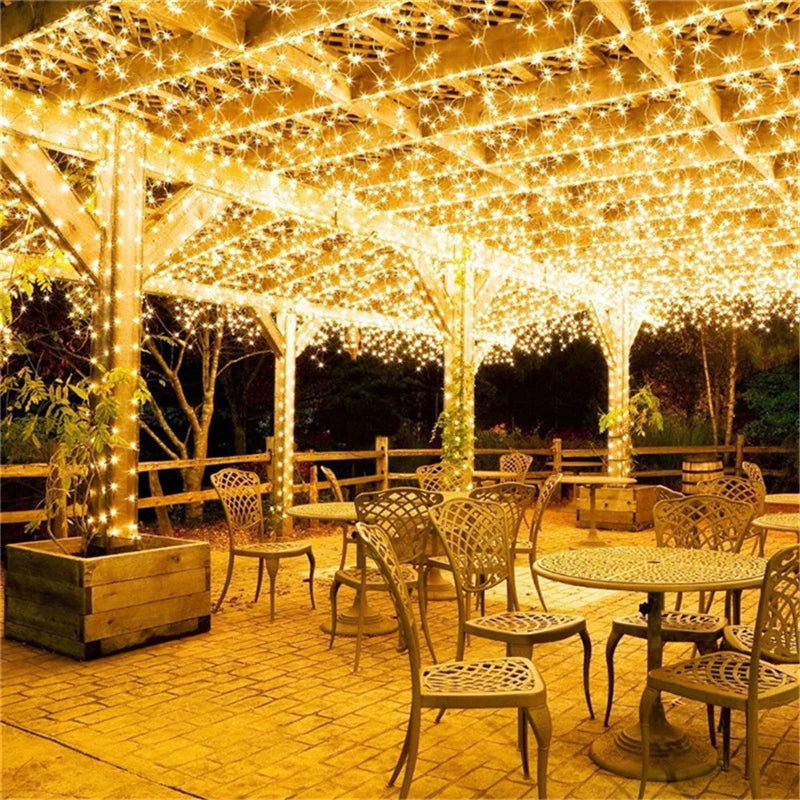 Luzes de Natal para Exterior - Fio de Luzes LED Decorativas 100M/10M/5M - Fairy Lights para Árvore, Festões e Decorações Festivas