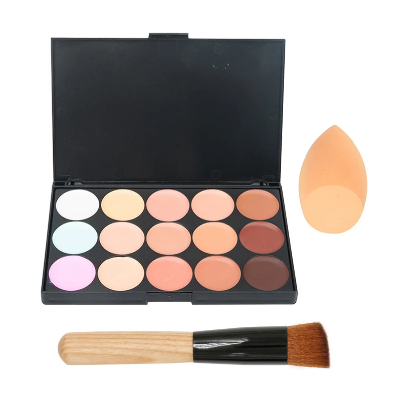 Paleta de Corretivo Camuflagem para o Rosto com 15 Cores