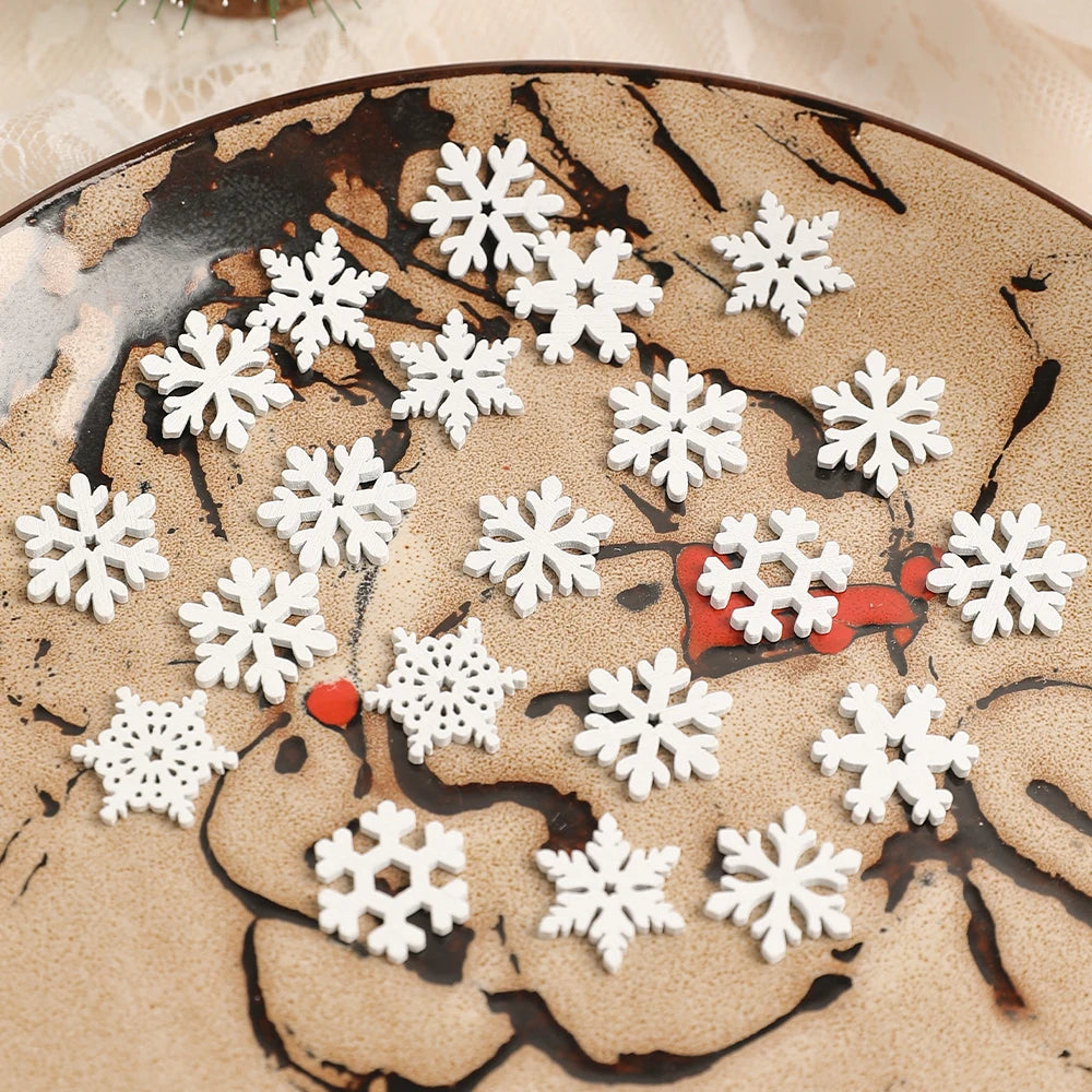 12 Peças/Bag Ornamentos de Floco de Neve Plástico Branco com Brilho para Decoração de Natal, Penduricalhos para Árvore de Natal, Suprimentos para Festa de Inverno em Casa