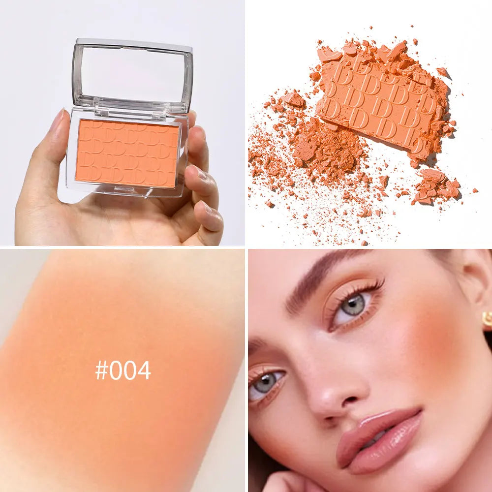 Paleta de Blush Fosco em Relevo - Blush Facial de Alta Pigmentação em Tons Rosados e Corais para Bochechas, Acabamento Suave