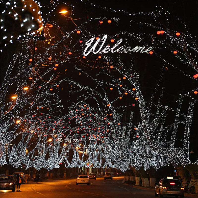 Luzes de Natal para Exterior - Fio de Luzes LED Decorativas 100M/10M/5M - Fairy Lights para Árvore, Festões e Decorações Festivas