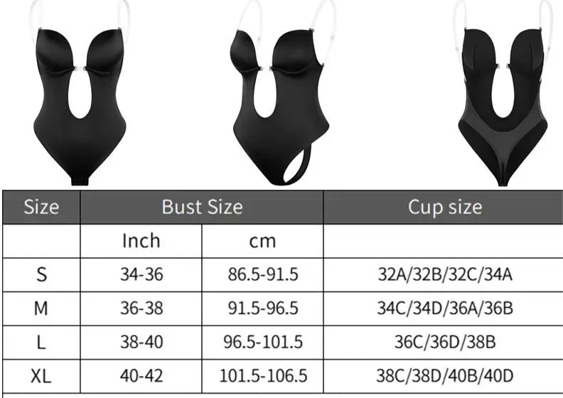 Modelador Corporal Feminino, Body Sem Costas com Sutiã, Fio Dental Invisível, Modeladores de Barriga, Shapewear de Controle de Barriga, Cintura Firme, Roupa Íntima Modeladora