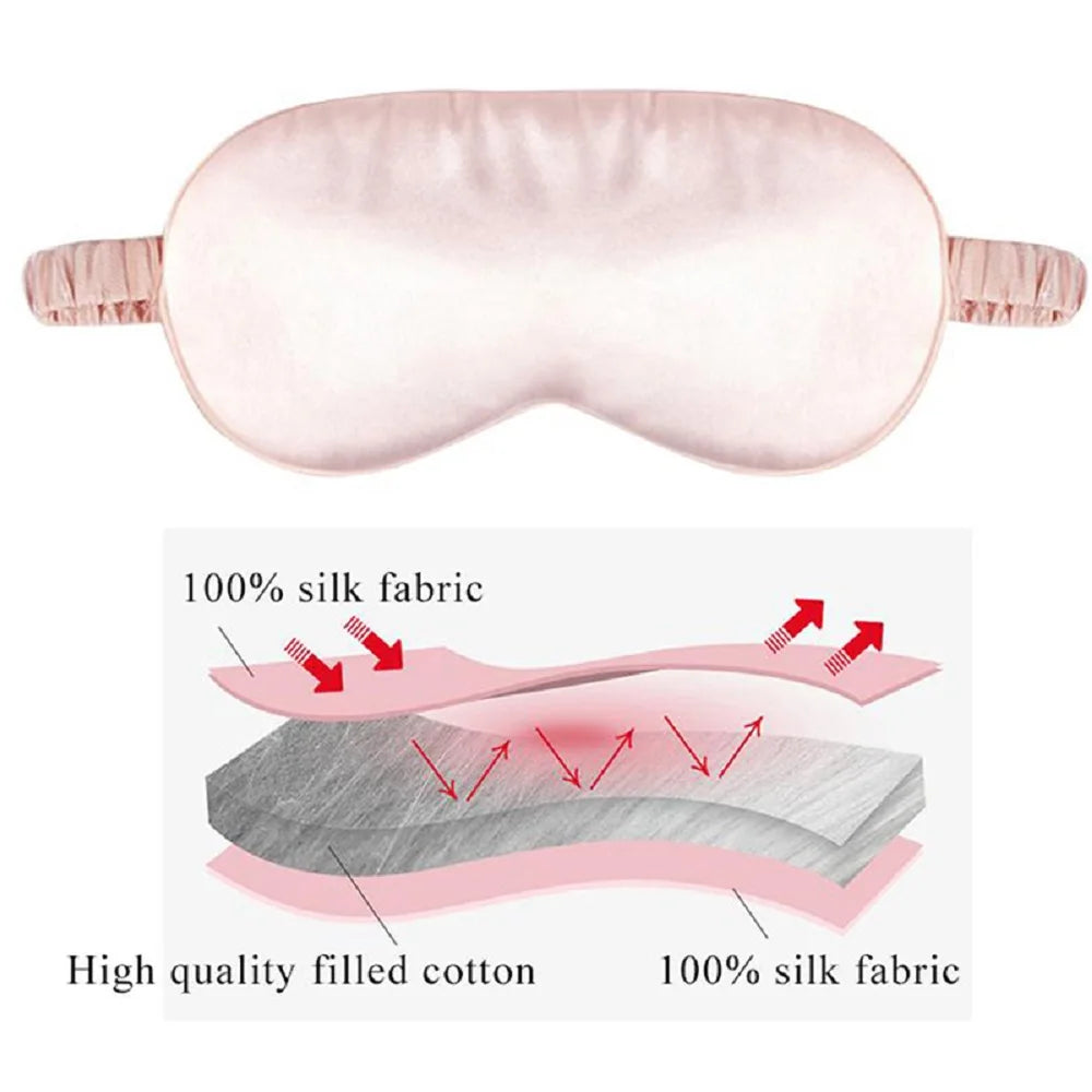 Máscara para os Olhos de Seda Imitada, Máscara de Dormir, Tampão para os Olhos, Máscara de Viaje, Cobertura para os Olhos, Escudo de Dormir, Ferramentas de Cuidados com os Olhos Macias.