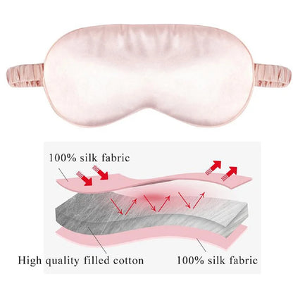 Máscara para os Olhos de Seda Imitada, Máscara de Dormir, Tampão para os Olhos, Máscara de Viaje, Cobertura para os Olhos, Escudo de Dormir, Ferramentas de Cuidados com os Olhos Macias.