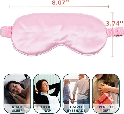 Máscara para os Olhos de Seda Imitada, Máscara de Dormir, Tampão para os Olhos, Máscara de Viaje, Cobertura para os Olhos, Escudo de Dormir, Ferramentas de Cuidados com os Olhos Macias.