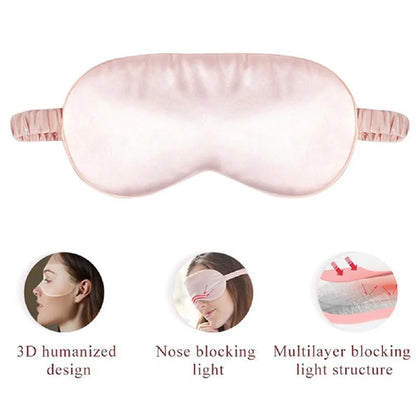 Máscara para os Olhos de Seda Imitada, Máscara de Dormir, Tampão para os Olhos, Máscara de Viaje, Cobertura para os Olhos, Escudo de Dormir, Ferramentas de Cuidados com os Olhos Macias.