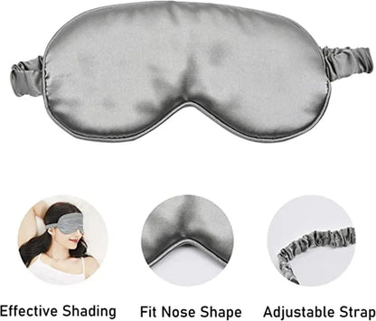 Máscara para os Olhos de Seda Imitada, Máscara de Dormir, Tampão para os Olhos, Máscara de Viaje, Cobertura para os Olhos, Escudo de Dormir, Ferramentas de Cuidados com os Olhos Macias.