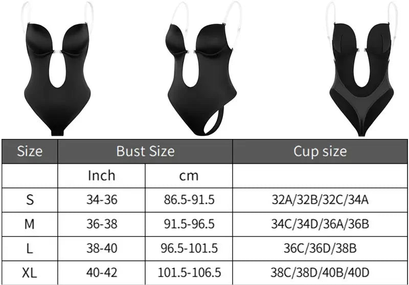 Modelador Corporal Feminino, Body Sem Costas com Sutiã, Fio Dental Invisível, Modeladores de Barriga, Shapewear de Controle de Barriga, Cintura Firme, Roupa Íntima Modeladora
