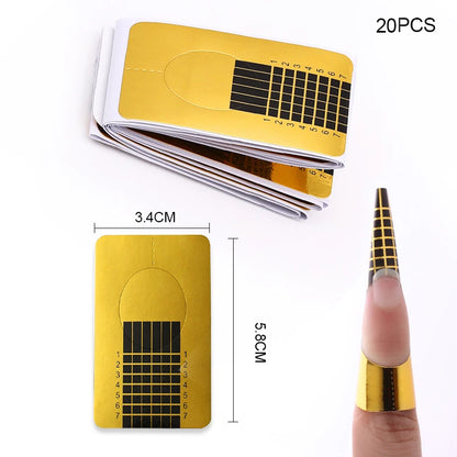 Conjunto de Ferramentas para Manicure com Tips de Unhas Falsas para Extensão, Ponta Acrílica, Unhas Falsas de Gel UV, Moldes para Construção Rápida, Tips de Cobertura Completa e Escultura.