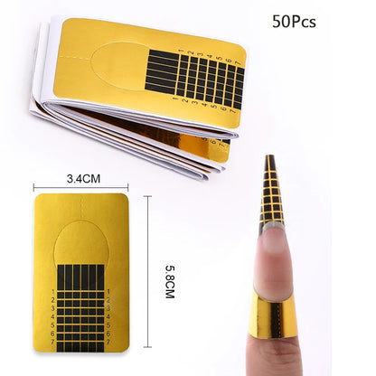 Conjunto de Ferramentas para Manicure com Tips de Unhas Falsas para Extensão, Ponta Acrílica, Unhas Falsas de Gel UV, Moldes para Construção Rápida, Tips de Cobertura Completa e Escultura.