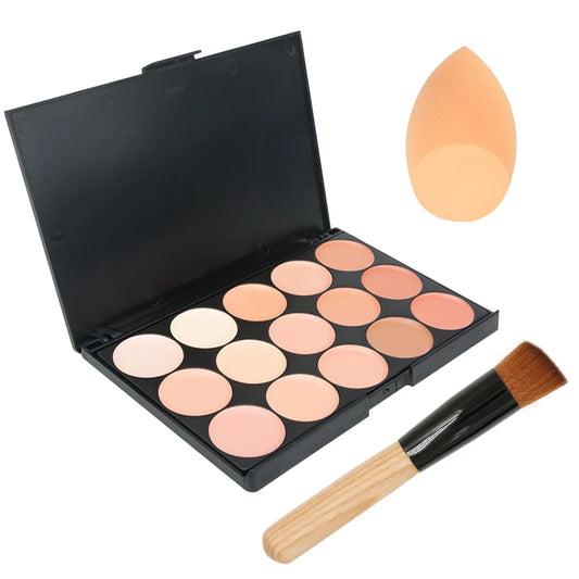 Paleta de Corretivo Camuflagem para o Rosto com 15 Cores