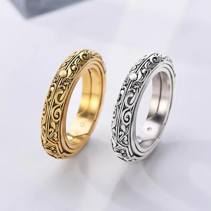 Anel Astronômico Fashionável com Esfera Rotativa, Anel de Planeta Cósmico, Choker, Anel de Casal para Homens e Mulheres, Joia Criativa de Presente.