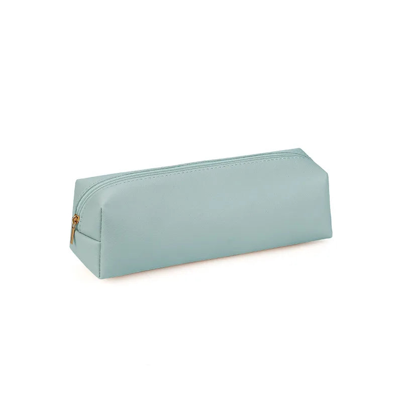 Estojo de Lápis Personalizado para Escritório e Negócios, Caixa Simples com Zíper para Estudantes, Porta-canetas, Gravação de Iniciais, Estojo para Pincéis de Maquiagem, Bolsa de Armazenamento de Cosméticos.