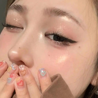 Pó Iluminador de Alta Brilho Glitter Diamante para Maquiagem Feminina, Iluminador Glitter, Cosméticos Coreanos para Rosto e Corpo