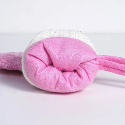 Socks de Natal em Tricô com Letras, Cor de Rosa, Espessura Aumentada, Sacos de Presentes Exquisitos, Grande Capacidade, Meias de Tricô para Festival