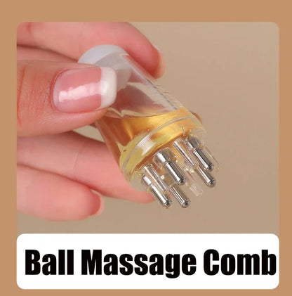 Pente Aplicador de Couro Cabeludo, Mini Pente Portátil de Massagem, Massageador Guiador de Líquido para Óleo Essencial, Anti-Queda de Cabelo, Ferramentas de Cuidados com o Couro Cabeludo.