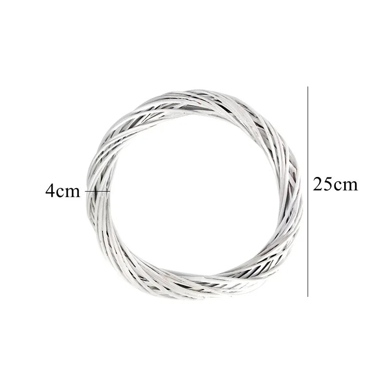 Pacote de 1 Wreath de Natal Rosa e Branco DIY: Ramo de Pinheiro Artificial com Neve, Decoração para Porta/Árvore de Natal, Enfeites de Natal, Decoração de Mesa para o Natal.