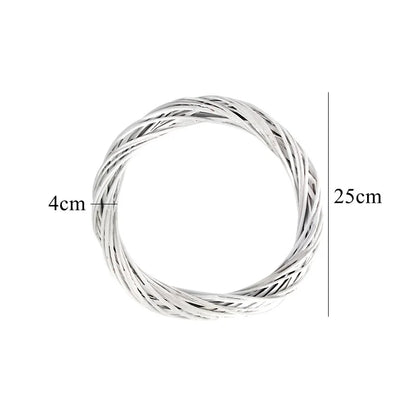Pacote de 1 Wreath de Natal Rosa e Branco DIY: Ramo de Pinheiro Artificial com Neve, Decoração para Porta/Árvore de Natal, Enfeites de Natal, Decoração de Mesa para o Natal.