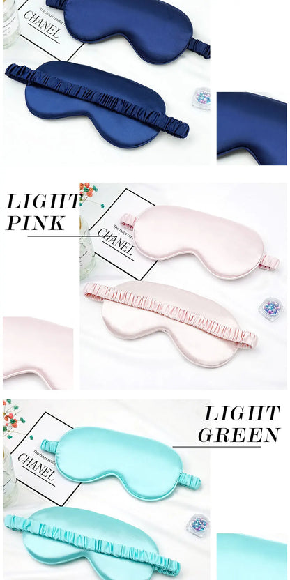 Máscara para os Olhos de Seda Imitada, Máscara de Dormir, Tampão para os Olhos, Máscara de Viaje, Cobertura para os Olhos, Escudo de Dormir, Ferramentas de Cuidados com os Olhos Macias.