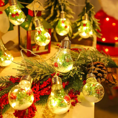Lâmpada LED de Natal à Pilha, Luz Noturna Luminosa, Pingente Suspenso de Árvore de Natal para Decoração de Casa, Ano Novo e Festa de Natal.