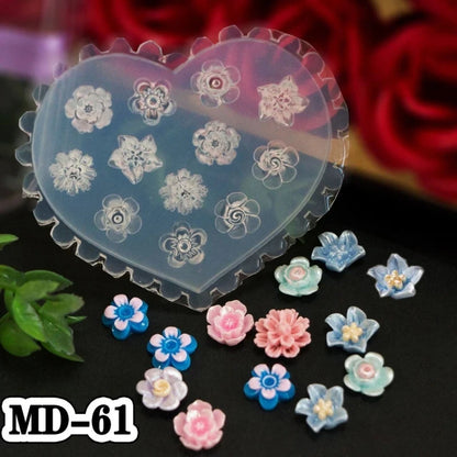 Kit de 5 Peças: Moldes Acrílicos 3D de Borboletas e Flores para Decoração de Unhas, Padrões Kawaii, Design 3D em Molde de Silicone Reutilizável, Ferramenta DIY para Manicure.