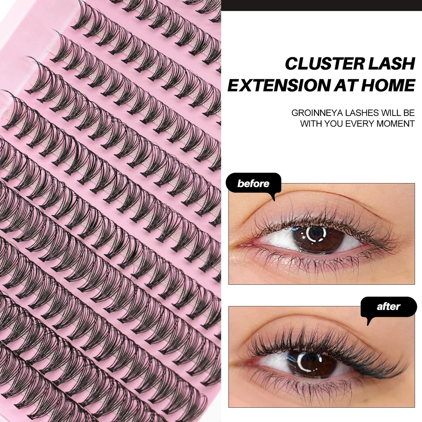 Kit de Extensão de Cílios DIY GROINNEYA