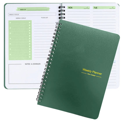 Agenda, Planejador, Caderno de Eficiência, Diário Diário Semanal Mensal para Estudantes, Escola, Escritório, Suprimentos de Papelaria.