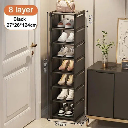 Organizador de Sapatos de Múltiplas Camadas
Prateleira para Sapatos, Organizador de Sapatos, Rack Economizador de Espaço para Cantos de Parede, Estante Empilhável, Armário Ajustável para Economia de Espaço.