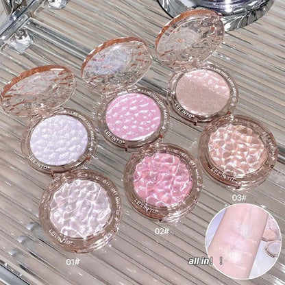 Pó Iluminador de Alta Brilho Glitter Diamante para Maquiagem Feminina, Iluminador Glitter, Cosméticos Coreanos para Rosto e Corpo
