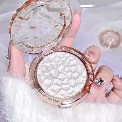 Pó Iluminador de Alta Brilho Glitter Diamante para Maquiagem Feminina, Iluminador Glitter, Cosméticos Coreanos para Rosto e Corpo