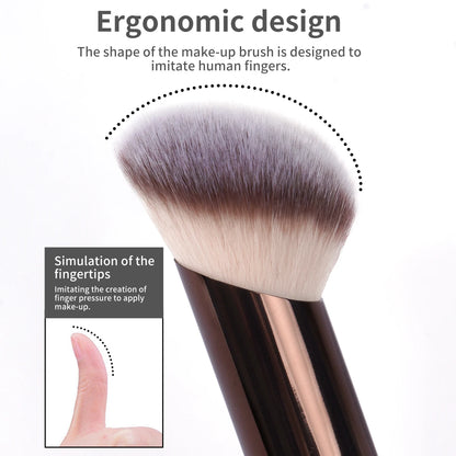 Pincéis de Maquiagem  com Dupla Cabeça, Pincel para Base, Pó, Corretivo, Blush, Bronzer, Pincel de Maquiagem com Cerdas Macias, Ferramentas de Beleza Cosméticas
