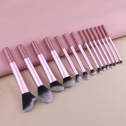 Conjunto de Maquiagem com 15 Peças, Pincel para Pó, Pincel Bloom, Pincel de Beleza, Pincel para Base, Pincel para Contorno, Pincel para Sombra, Pincel para Corretivo.
