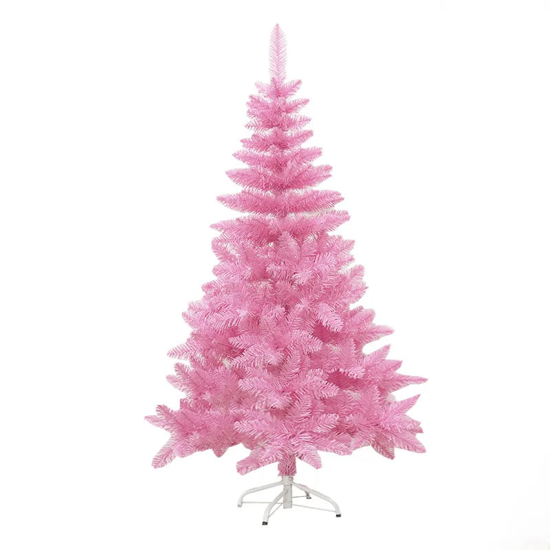 Árvore de Natal Artificial com Base – Árvore de Natal Rosa para Decoração de Fim de Ano, Casa, Escritório, Festa, Presente de Natal, Suprimentos para Decoração de Natal.