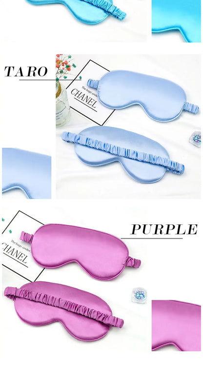 Máscara para os Olhos de Seda Imitada, Máscara de Dormir, Tampão para os Olhos, Máscara de Viaje, Cobertura para os Olhos, Escudo de Dormir, Ferramentas de Cuidados com os Olhos Macias.