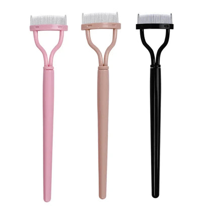Escova de Cílios Portátil, Pente de Máscara, Curling de Cílios, Ferramentas de Penteado de Cílios de Aço Inoxidável, Curvador de Cílios, Separador de Cílios, Maquiagem.