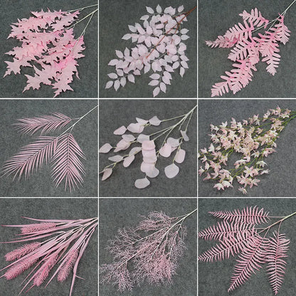 Árvore de Natal  Rosa Planta Artificial Flor Rosa Peônia Grama Névoa Folha Material de Arranjo Floral para Casamento Decoração de Festa, Casa e Hotel