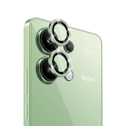 Protetor de Lente de Câmera para Redmi Note 13 4G 5G Vidro Temperado 9H Protetor de Tela Filme de Cobertura Note 13 Pro Anel Metálico.