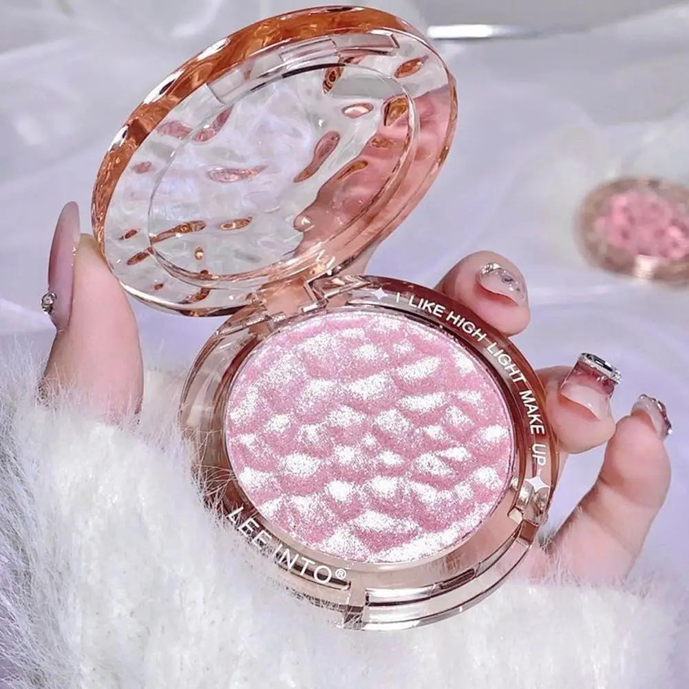 Pó Iluminador de Alta Brilho Glitter Diamante para Maquiagem Feminina, Iluminador Glitter, Cosméticos Coreanos para Rosto e Corpo