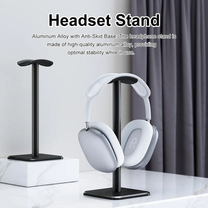 Suporte para Fone de Ouvido em Liga de Alumínio, Economia de Espaço, Suporte para Headset de Jogo, Organizador de Mesa, Expositor de Fones de Ouvido, Suporte de Gancho.