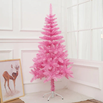 Árvore de Natal Artificial com Base – Árvore de Natal Rosa para Decoração de Fim de Ano, Casa, Escritório, Festa, Presente de Natal, Suprimentos para Decoração de Natal.